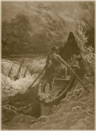 Gustav Dore Illustration: The ship went down like lead.